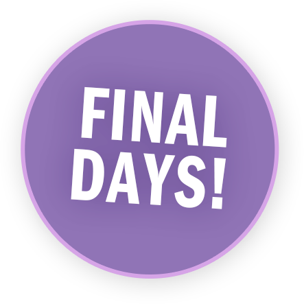 Final Days Sale Badge in Purple Circle - Limited Time Offer!