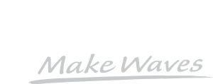 Yamaha logo with Make Waves slogan, featuring a stylized tuning fork emblem above.