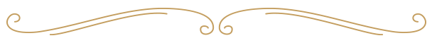 Elegant gold decorative divider with swirling lines on a black background, perfect for classical or formal design themes.